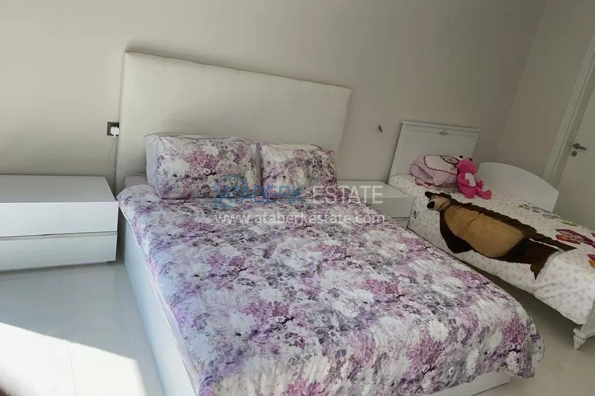 Kupuj  Apartament 2+1 na pierwszej linii w Alanyi, dzielnica Kargicak — meble, boczny widok na morze 11 