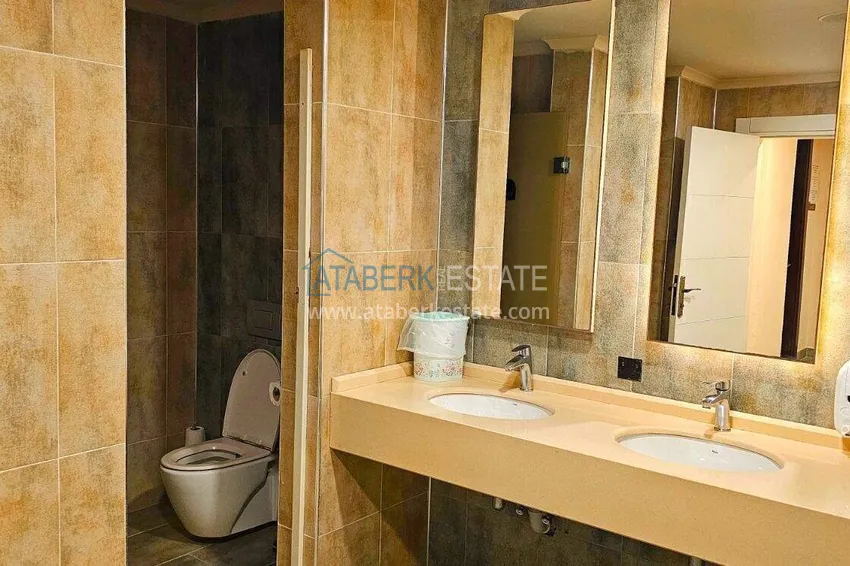 Apartament 2+1 na pierwszej linii w Alanyi, dzielnica Kargicak — meble, boczny widok na morze 57 
