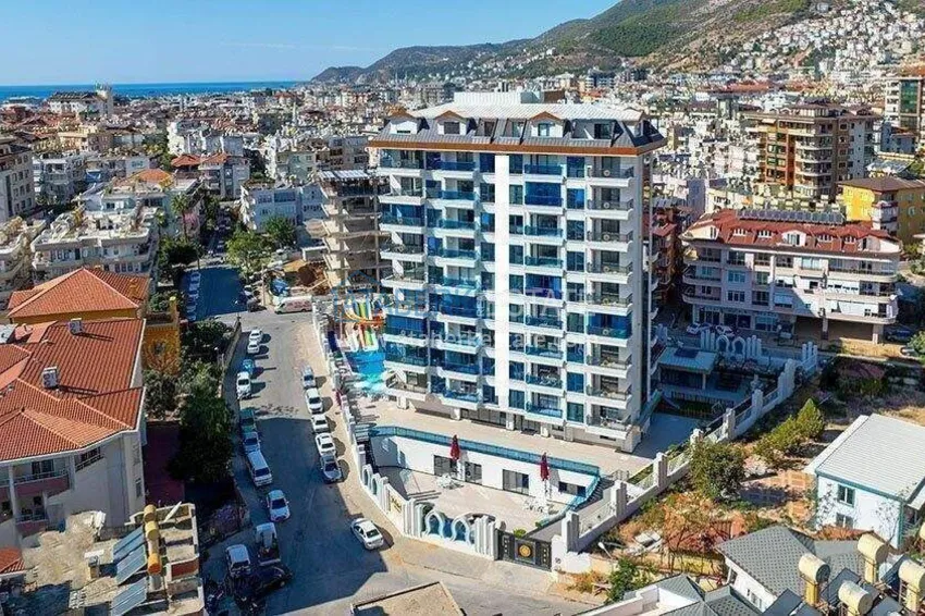 Apartament 2+1 w centrum Alanyi, umeblowany w luksusowym kompleksie, plaża Kleopatra  1 