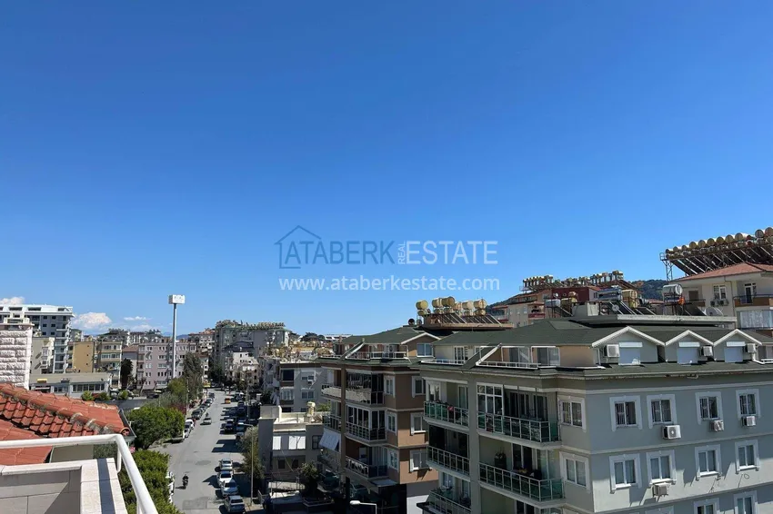 Apartament w centrum Alanyi na zezwolenie na pobyt — jedna sypialnia z meblami, plaża Kleopatra 13 