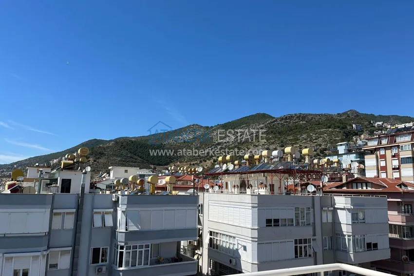 Apartament w centrum Alanyi na zezwolenie na pobyt — jedna sypialnia z meblami, plaża Kleopatra 14 