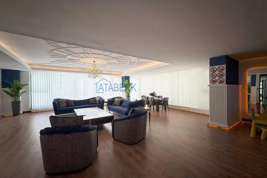 Apartament 2+1 w centrum Alanyi, umeblowany w luksusowym kompleksie, plaża Kleopatra  19 