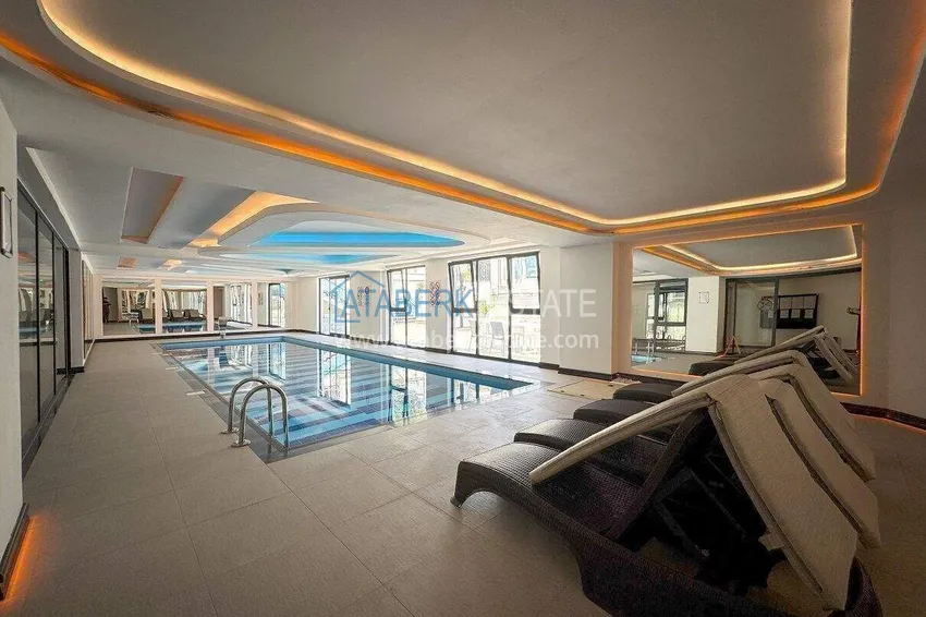 Apartament 2+1 w centrum Alanyi, umeblowany w luksusowym kompleksie, plaża Kleopatra  24 