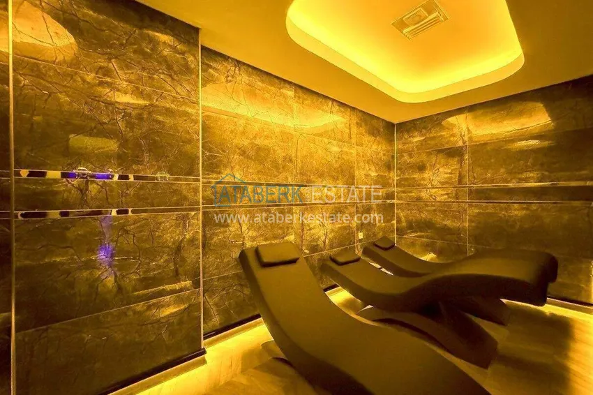 Apartament 2+1 w centrum Alanyi, umeblowany w luksusowym kompleksie, plaża Kleopatra  27 