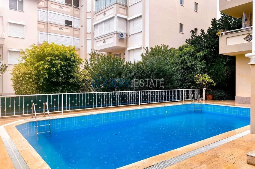 Apartament w centrum Alanyi na zezwolenie na pobyt — jedna sypialnia z meblami, plaża Kleopatra 2 