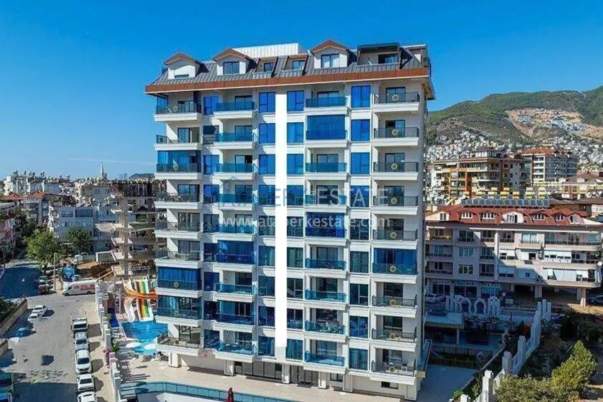 Apartament 2+1 w centrum Alanyi, umeblowany w luksusowym kompleksie, plaża Kleopatra  3 