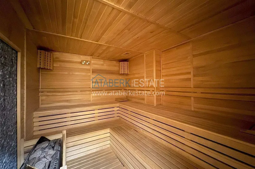 Apartament 2+1 w centrum Alanyi, umeblowany w luksusowym kompleksie, plaża Kleopatra  32 