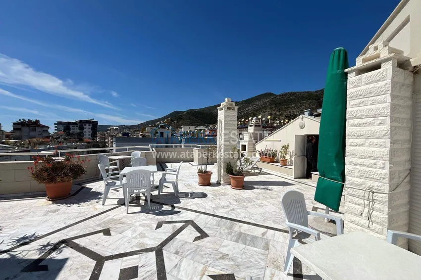 Apartament w centrum Alanyi na zezwolenie na pobyt — jedna sypialnia z meblami, plaża Kleopatra 9 