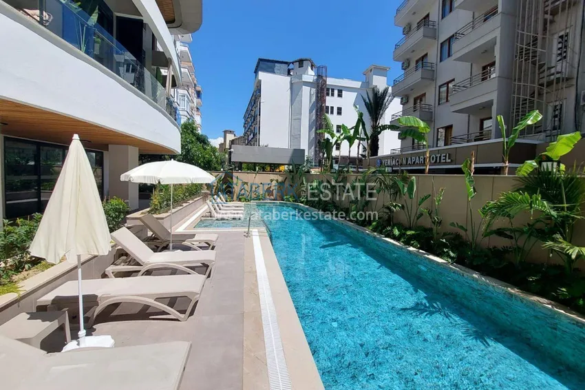 Apartament 1+1 w centrum Alanyi - z widokiem na morze i fortecę, plaża Kleopatra 9 