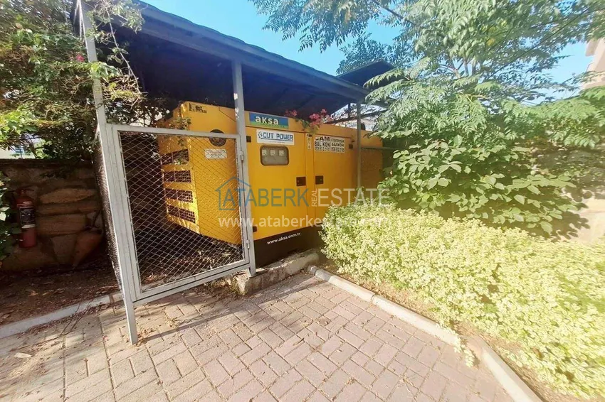 Apartament 2+1 w centrum Alanyi — meble, widok na góry, przeszklony balkon, plaża Kleopatra  12 