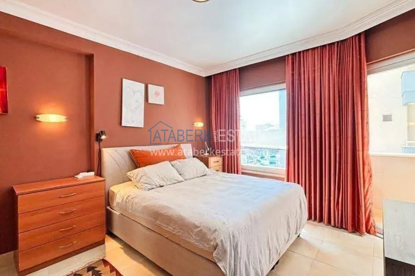 Kupuj  Apartament 2+1 w centrum Alanyi — meble, widok na góry, przeszklony balkon, plaża Kleopatra  12 