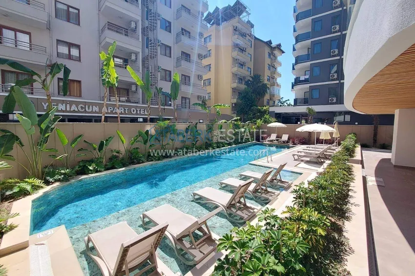 Apartament 1+1 w centrum Alanyi - z widokiem na morze i fortecę, plaża Kleopatra 11 