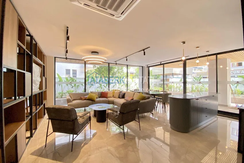 Apartament 1+1 w centrum Alanyi - z widokiem na morze i fortecę, plaża Kleopatra 15 