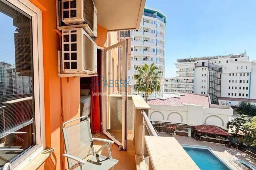 Kupuj  Apartament 2+1 w centrum Alanyi — meble, widok na góry, przeszklony balkon, plaża Kleopatra  19 