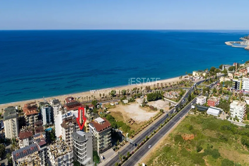 Apartament 1+1 w centrum Alanyi - z widokiem na morze i fortecę, plaża Kleopatra 1 