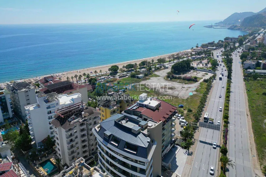 Apartament 1+1 w centrum Alanyi - z widokiem na morze i fortecę, plaża Kleopatra 4 