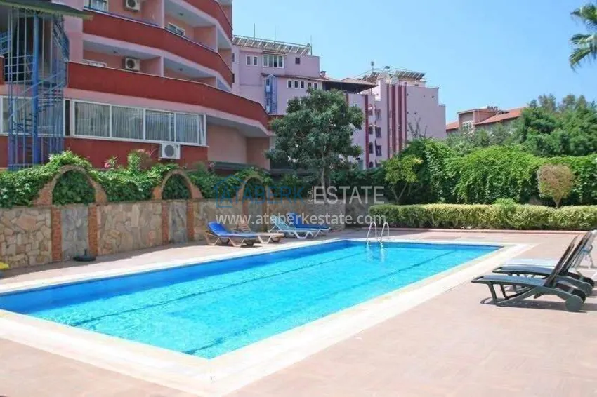 Apartament 2+1 w centrum Alanyi — meble, widok na góry, przeszklony balkon, plaża Kleopatra  6 