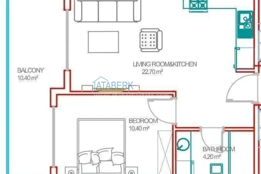 Kupuj taniej Apartament 1+1 w Mahmutlar od właściciela - rezydencja premium 1 