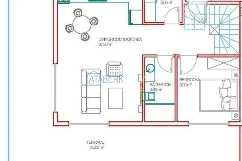 Kupuj taniej Apartament na zezwolenie na pobyt w Mahmutlar - dwupoziomowy ogród 3+1 bezpośrednio od właściciela  1 