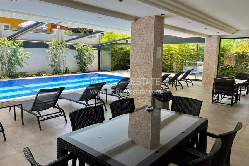 Penthouse w centrum Alanyi - 2+1 umeblowane, plaża Kleopatra 10 