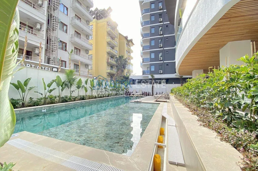 Apartament Loft 1+1 w centrum Alanyi - stylowe wnętrze, 250 metrów od plaży Kleopatra 13 