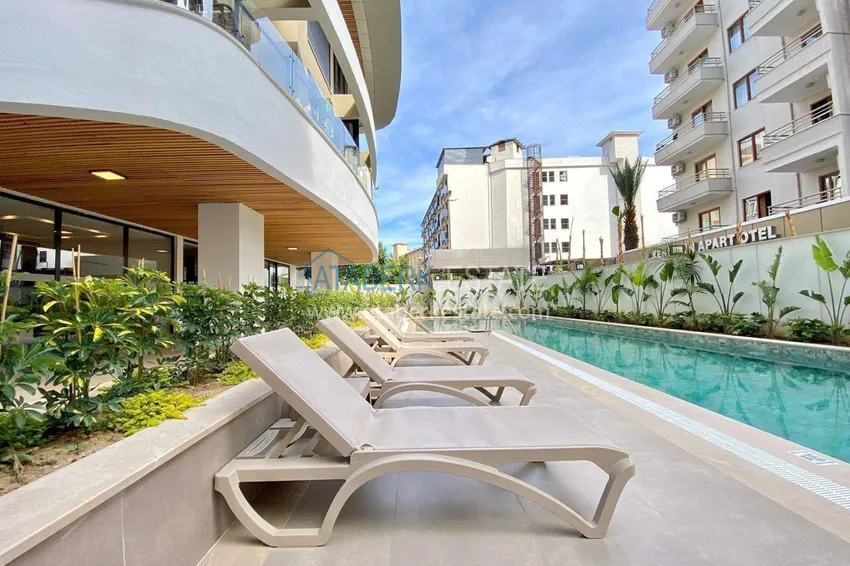 Apartament Loft 1+1 w centrum Alanyi - stylowe wnętrze, 250 metrów od plaży Kleopatra 14 