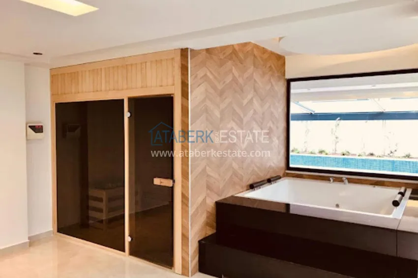 Penthouse w centrum Alanyi - 2+1 umeblowane, plaża Kleopatra 19 