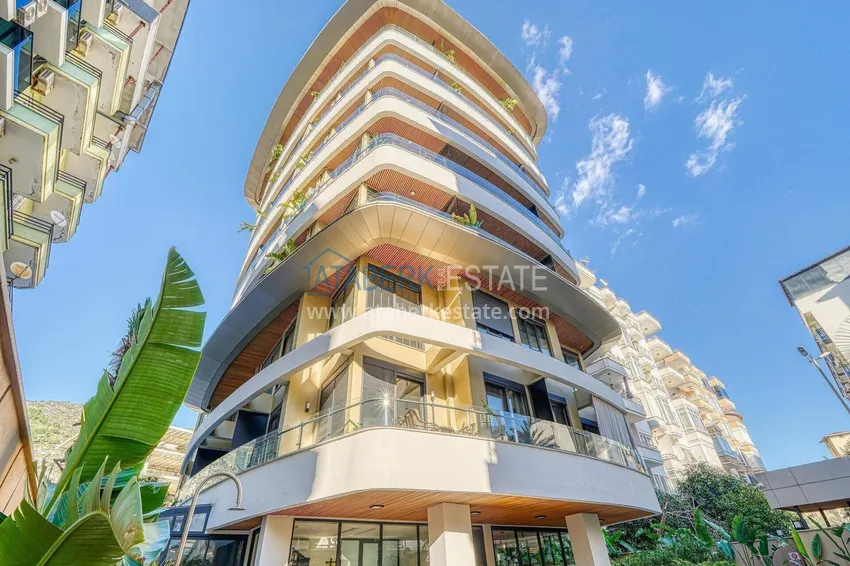 Apartament Loft 1+1 w centrum Alanyi - stylowe wnętrze, 250 metrów od plaży Kleopatra 7 