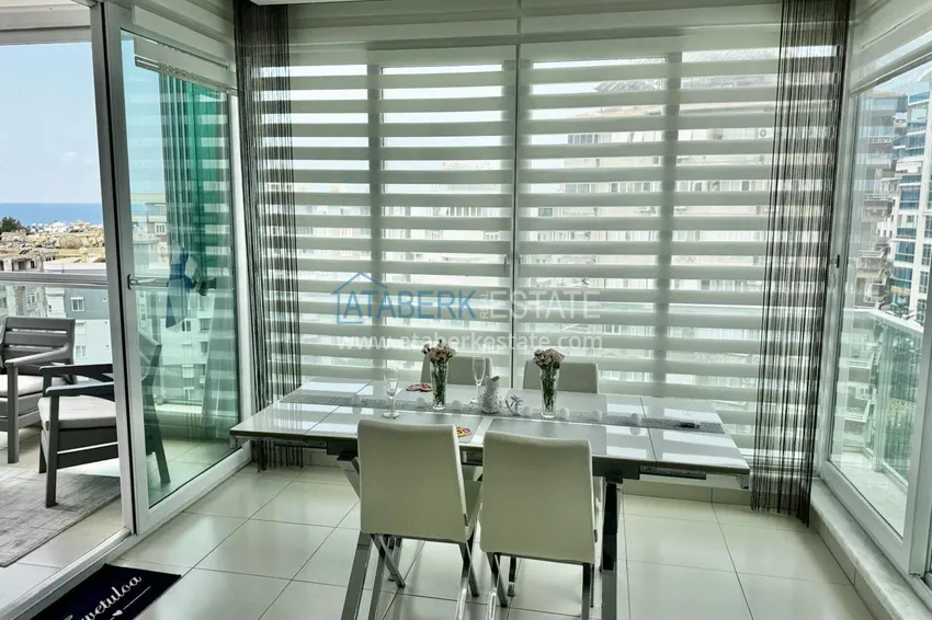 Kupuj  Apartament 1+1 w Tosmur, 76 m2 z meblami i widokiem na morze - nieruchomość na zezwolenie na pobyt w Alanyi  9 