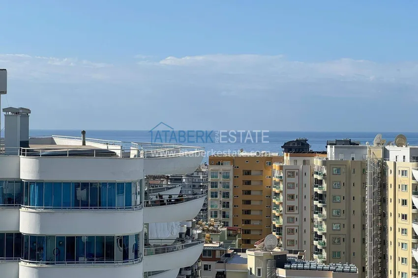 Kupuj  Penthouse 2+1 w Alanya, dzielnica Mahmutlar — meble, taras 110 m², widok na morze i góry 19 