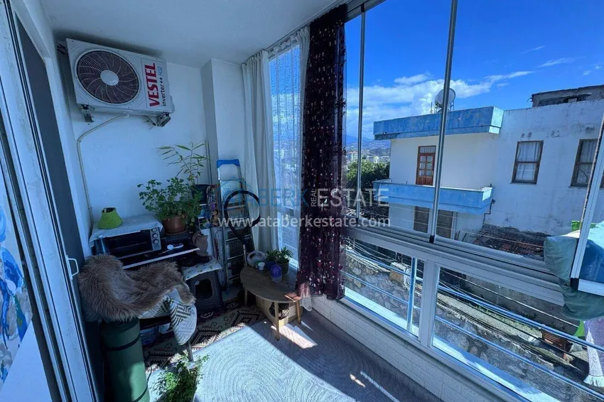 Kupuj  Apartament 1+1 za pozwolenie na pobyt w Alanyi — korzystna cena, meble, widok na morze  13 