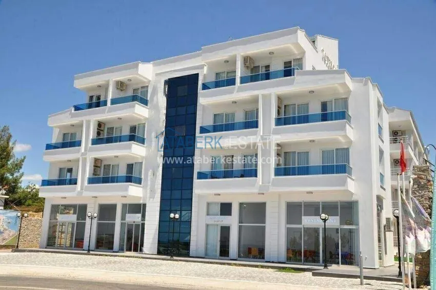 Apartament 1+1 za pozwolenie na pobyt w Alanyi — korzystna cena, meble, widok na morze  2 