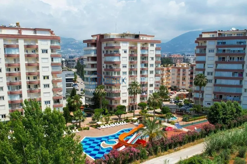 Apartament 2+1 na zezwolenie na pobyt w Alanyi, dzielnica Tosmur - meble, widoki na góry i morze 2 