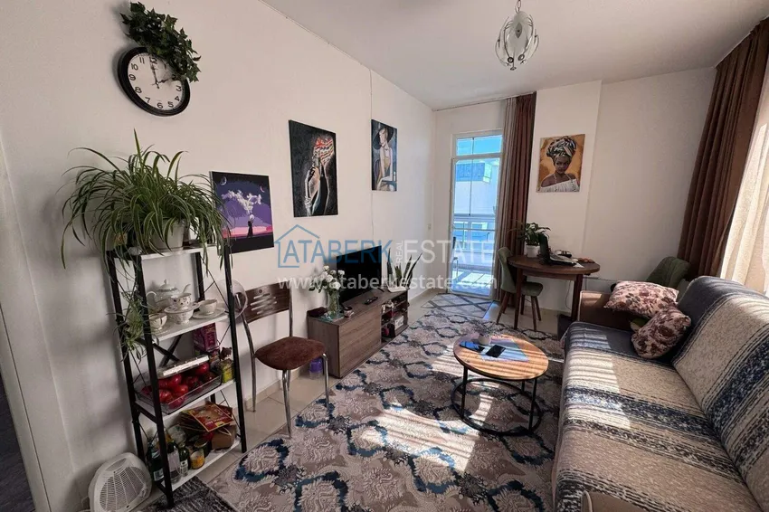 Kupuj  Apartament 1+1 za pozwolenie na pobyt w Alanyi — korzystna cena, meble, widok na morze  4 