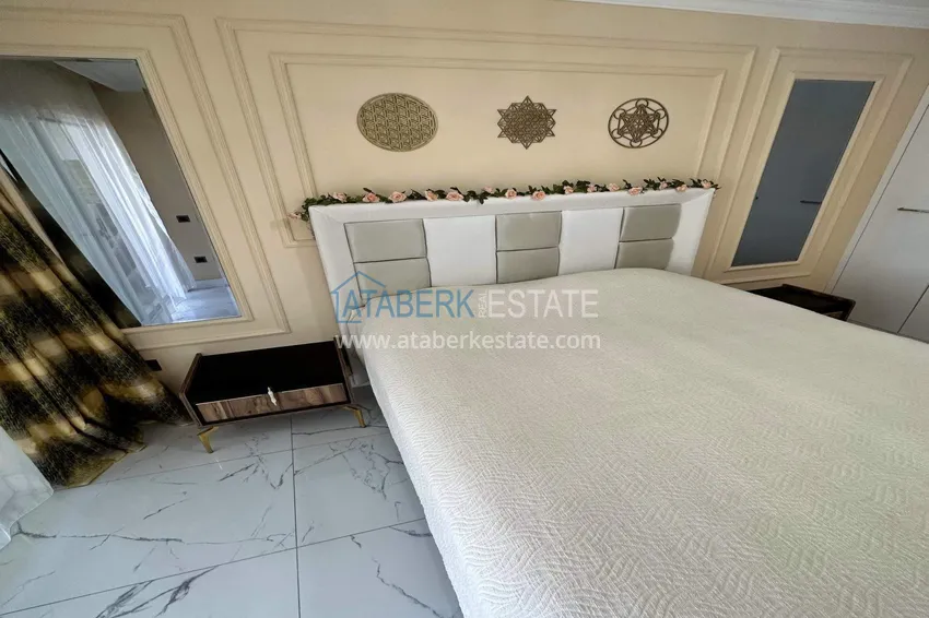 Kupuj  Apartament 1+1 w Alanya, dzielnica Cikcilli - umeblowany i z widokiem na morze, przeszklony balkon  12 