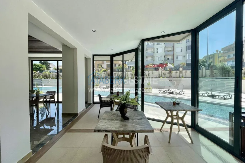 Apartament 2+1 na zezwolenie na pobyt w Alanyi, dzielnica Oba — meble, widok na morze i góry 16 