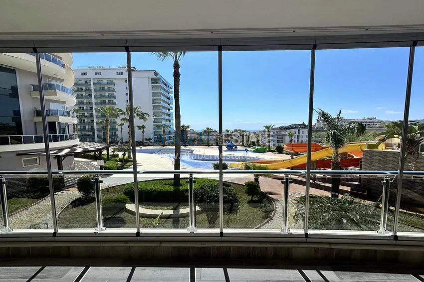 Kupuj  Apartament 1+1 w Alanya, dzielnica Cikcilli - umeblowany i z widokiem na morze, przeszklony balkon  18 