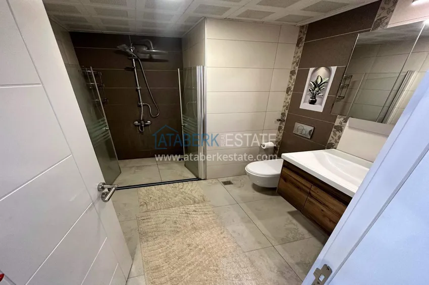 Kupuj  Apartament 1+1 w Alanya, dzielnica Cikcilli - umeblowany i z widokiem na morze, przeszklony balkon  20 