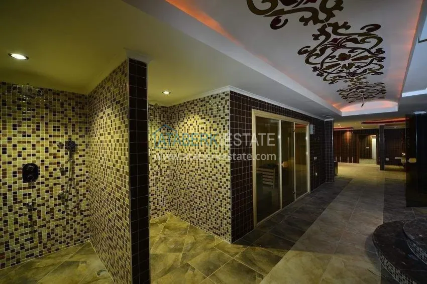 Apartament 1+1 w Alanya, dzielnica Cikcilli - umeblowany i z widokiem na morze, przeszklony balkon  20 