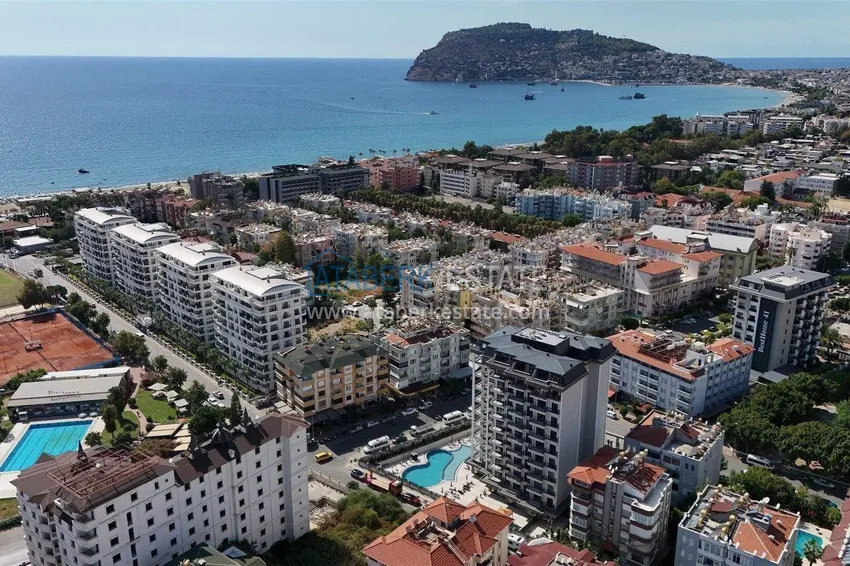Apartament 2+1 na zezwolenie na pobyt w Alanyi, dzielnica Oba — meble, widok na morze i góry 2 