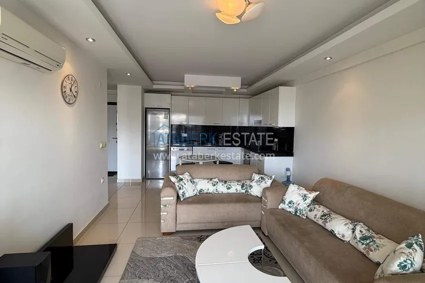 Kupuj Apartament 1+1 na zezwolenie na pobyt w Alanyi, dzielnica Cikcilli - widok na morze, meble, rezydencja premium 3
