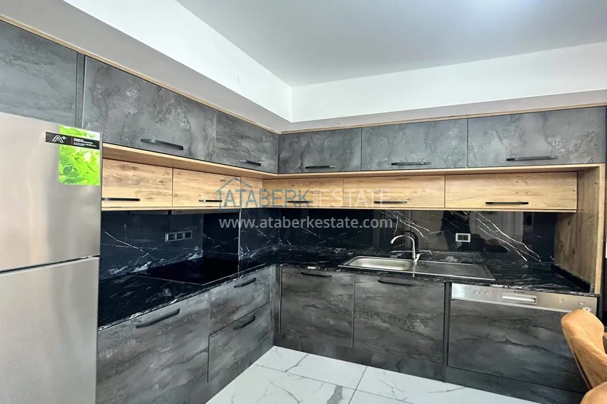 Kupuj  Apartament 1+1 w Alanya, dzielnica Cikcilli - umeblowany i z widokiem na morze, przeszklony balkon  4 