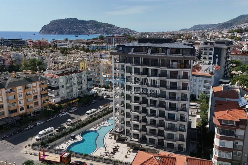 Apartament 2+1 na zezwolenie na pobyt w Alanyi, dzielnica Oba — meble, widok na morze i góry 5 