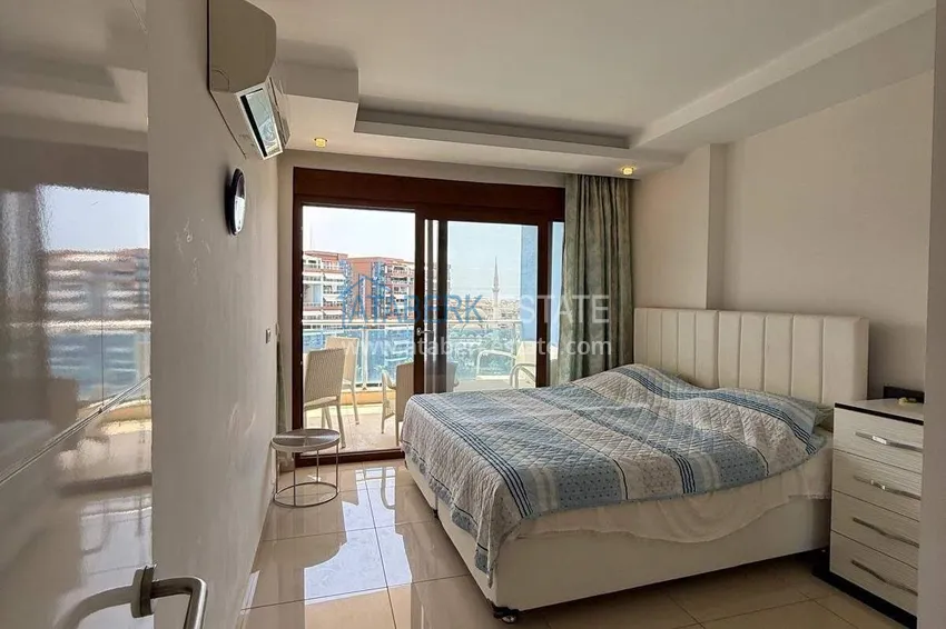 Kupuj Apartament 1+1 na zezwolenie na pobyt w Alanyi, dzielnica Cikcilli - widok na morze, meble, rezydencja premium 6