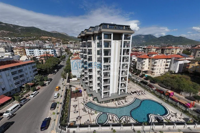 Apartament 2+1 na zezwolenie na pobyt w Alanyi, dzielnica Oba — meble, widok na morze i góry 6 