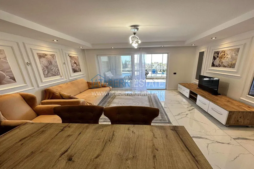 Kupuj  Apartament 1+1 w Alanya, dzielnica Cikcilli - umeblowany i z widokiem na morze, przeszklony balkon  7 