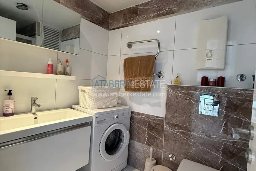 Kupuj Apartament 1+1 na zezwolenie na pobyt w Alanyi, dzielnica Cikcilli - widok na morze, meble, rezydencja premium 8