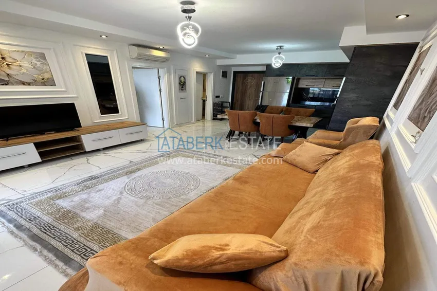 Kupuj  Apartament 1+1 w Alanya, dzielnica Cikcilli - umeblowany i z widokiem na morze, przeszklony balkon  8 
