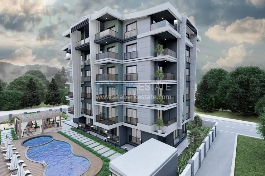 Apartamenty od dewelopera na raty w Alanyi - kompleks butikowy w budowie w Gazipasa  1 