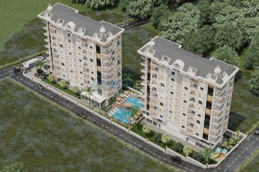 Apartamenty od dewelopera w Alanyi z ratami do 24 miesięcy - kompleks w budowie w centrum Mahmutlar  2 